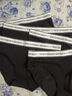 维多利亚的秘密（Victoria's Secret） 夏季棉质舒适内裤logo腰带低腰女三角裤简约红色 54A2黑色-6819 1条 M 实拍图