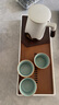 苏氏陶瓷（SUSHI CERAMICS）简约茶盘知雅几何重竹盘面密胺底托新中式储水茶盘 实拍图