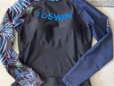 TOSWIM拓胜分体泳衣女长袖保守显瘦冲浪服游泳衣深邃密叶【京东专供】 实拍图