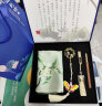穹隆苏绣女士真丝丝巾全手工绣桑蚕丝湘绣围巾结婚宴会生日送妈妈 四件套：浅绿白兰花 实拍图