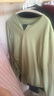 徽昂瑜伽服女运动服长袖t恤紧身速干衣健身服上衣V领褶皱收腰豆绿XXL 实拍图