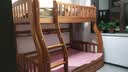 莱客轩（LAIKEXUAN）儿童实木上下床男女孩高低子母双层床胡桃木爬梯款上铺100下铺120 实拍图