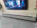 凤枭加厚岩板电视柜家用客厅电视柜落地现代简约电视柜茶几组合套装 灰柜+雪山白岩板 1.2米电视柜 实拍图