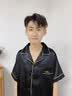 雅鹿睡衣男士夏季冰丝短袖短裤2026新款仿真丝绸家居服套装大码可外穿 NSLIG-黑色口袋字母 XL （建议120-140斤） 实拍图