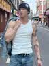 点悟260G加厚重磅螺纹打底背心男内搭弹力修身紧身运动健身跨栏秋冬季 白色 L （116-130斤） 实拍图