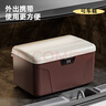 橱明星带锁密码箱隐私文件家用密码保险箱小型大容量贵重物品保管收纳盒 中号16L白咖【四位密码+带隔层】 实拍图