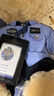 蜀黍家交警小熊公仔警察小熊正品铁骑警官熊反光条骑行服玩偶 威威（坐姿蓝衬25CM 礼品袋） 默认款 实拍图