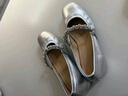 他她TATA女鞋甜心玛丽珍鞋高跟粗跟小皮鞋舒适单鞋子7ACC1CQ4银色 39 实拍图