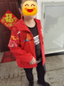 361°年装儿童外套男童梭织加绒保暖三防连帽外套 红170 实拍图