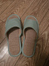 果洛菲亚麻拖鞋男女款四季情侣室内防滑棉麻布地板凉拖 薄荷绿 38/39  实拍图