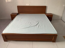 十亿客新中式实木床1.8米双人床主卧经济型1.5米家用储物大床1.2m单人床 胡桃木色床+10CM椰棕床垫+床头柜*2 1.8*2米【店长推荐】 实拍图
