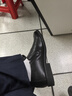 老爷车皮鞋男牛皮男士皮鞋秋冬加绒软底商务正装高档皮鞋增高休闲爸爸鞋 FLL3256黑色【平跟单鞋款】 41 (255mm) 标准码 实拍图