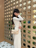 GUSKI包包女包奢侈品牌斜挎包女2025新款高级感单肩包送老婆生日礼物女 杏色【Apricot】 法国高端品牌实用送老婆送闺蜜 实拍图