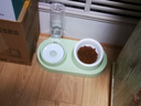 hoopet猫碗双碗不锈钢狗狗碗宠物猫粮食盆自动饮水器水碗喂食器陶瓷用品 【不锈钢款】雾霾灰蓝 实拍图