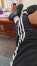 阿迪达斯 （adidas）运动裤男春季宽松透气直筒裤跑步运动防风休闲裤 黑白直筒裤 2XL  实拍图