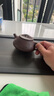 古悦堂 宜兴紫砂壶纯全手工名家紫泥球孔刻绘石瓢壶茶壶茶具套装 刻绘款-单壶 240ml 实拍图