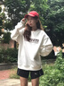 肯默街头棒球帽笑脸织标鸭舌帽防晒软顶帽子男女礼物 红色 均码 实拍图