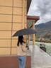 爱上雨24骨雨伞长柄男女士家用大号自动加固结实抗风暴雨专用定制直杆伞 全纤维中棒-加大-24骨经典黑 实拍图