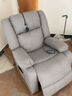 小米明珠多功能沙发电动按摩客厅单人小型太空沙发舱摇摇椅懒人休闲旋转椅 猫爪皮浅灰色-手动坐躺+摇转+震动按摩 实拍图