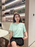 薰风（KUMPOO）新款羽毛球服速干短袖男凉感T恤女宽松上衣休闲服透气熏风运动服 牛油果绿 S 实拍图