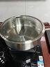 Momscook 慕厨不锈钢鸳鸯火锅火锅锅304两用锅电磁炉燃气通用28cm鸳鸯锅 32×11CM鸳鸯火锅(JA3211YHG) 实拍图