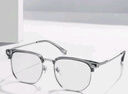 蔡司（ZEISS）镜片近视眼镜框男半框防蓝光辐射可配带散光度数眼睛女钛合金镜架 升级钛材 冰川灰银 配康美达1.60防雾防蓝光 0-800度 实拍图