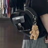 Dr.MartensHeart Backpack夏季可爱风心形造型光面皮双肩包 黑色 小 实拍图