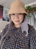 目丸渔夫帽女2025春夏防晒防紫外线遮阳帽素颜遮脸户外折叠太阳帽子女 卡其色皮标-四季款 实拍图