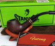 史丹威尔（Stanwayl）史丹威尔实木烟斗石楠木男士手工烟锅老式便携檀木过滤烟斗送配件 SDWL505石楠木深色[光面] 实拍图