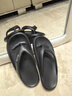 朴西居家室内女士凉拖防滑舒适一体成型浴室沙滩人字拖情侣拖鞋男士 珍珠黑 高弹EVA安全更舒适 36-37 实拍图