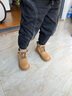 百丽童鞋儿童马丁靴秋冬女童大黄靴中大童工装靴男童百搭短靴加绒靴子 驼色-单里DE3193 30 实拍图