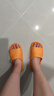 情侣居家男女室内软厚底浴室洗澡防滑凉拖鞋 橘色 【40-41】码 实拍图