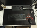 达尔优（dareu）PG-D84光圈电竞游戏鼠标垫超大号 800*400*4mm加厚锁边办公键盘电脑书桌垫 橙黑色 实拍图