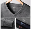 七匹狼纯棉V领秋衣秋裤男士套装青年春秋季薄款保暖内衣全棉毛衫打底衫 升级纯棉抗菌V领【浅灰上衣】 XL (175)推荐 130-150斤 实拍图