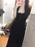 桂岐吊带连衣裙女假两件夏小个子收腰显瘦a字无袖背心长裙子2025新款 黑色 M （建议90-105斤以内） 实拍图