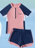 羽克儿童泳衣女孩2024新款夏季宝宝分体女童游泳衣中大童专业训练泳装 藏青粉【双层泳裤】 5XL码【150—160cm/可拆胸垫】 实拍图