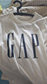 Gap男女装2025春季新款纯棉印花大logo宽松长袖T恤美版725634 白色 L 美码 XL亚洲码185/104A 实拍图