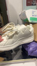 蜡笔小新鞋子男女动漫原创面包鞋情侣增高小白鞋高颜值板鞋 香草米白色 43 实拍图