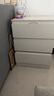 欧贸五斗柜斗柜抽屉柜现代卧室储物柜收纳柜客厅靠墙小立柜床头柜边柜 45cm三层三抽暖白 实拍图