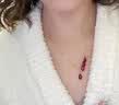 若华（RUOHUA）4-5mm18K黄金鸽血红宝石项链女彩宝锁骨链吊坠生日礼物云枝 实拍图