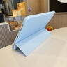 唯少 iPad11保护套11英寸2025新款A16芯片适用苹果iPad10第十一代平板保护壳10.9三折防摔保护壳全包 白冰蓝【智能休眠皮套】配触屏笔 2025款iPad第十一代【A16芯片】11英寸 实拍图