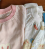 舒贝怡2件装婴儿衣服夏季薄款新生儿连体衣短袖哈衣儿童爬服粉色90CM 实拍图