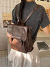 尔山集日系复古双肩包2025新款学院风背包jk包软皮女旅游包剑桥电脑书包 学院风双肩包【棕色】 实拍图