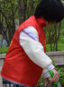 元棉 志愿者红马甲工作服 标准款 红色义工工装背心广告衫定制 XL码 实拍图