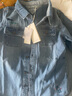 davebell戴维贝拉男童衬衫儿童衣服童装宝宝牛仔衣小童上衣秋装婴儿衬衣DBX14759-NN牛仔蓝130cm 实拍图