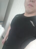 禾默运动紧身衣男短T恤健身服长袖速干打底衣高弹训练服篮球跑步骑行 黑树叶短袖 L 实拍图