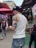 点悟260G加厚重磅螺纹打底背心男内搭弹力修身紧身运动健身跨栏秋冬季 白色 L （116-130斤） 实拍图