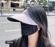 沐驰斯顿防晒帽女夏季遮阳帽遮脸防紫外线太阳帽子大帽檐骑车跑步空顶帽女 无痕一体可折叠【深灰色】 可调节55-60cm（UPF50+） 实拍图