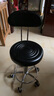 科润吧台椅升降酒吧椅子家用靠背凳前台滑轮椅美容理发座椅实验室转椅 【3级气杆-靠背款】油蜡皮-黑色 顺滑静音万向轮（不磨地板） 实拍图