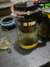 天喜（TIANXI）玻璃茶壶泡茶壶飘逸杯茶具套装大容量茶水分离水杯泡茶杯过滤茶壶 500ml+2小茶杯【升级加厚款】 实拍图